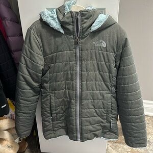 Big girls grey and turquoise jacket